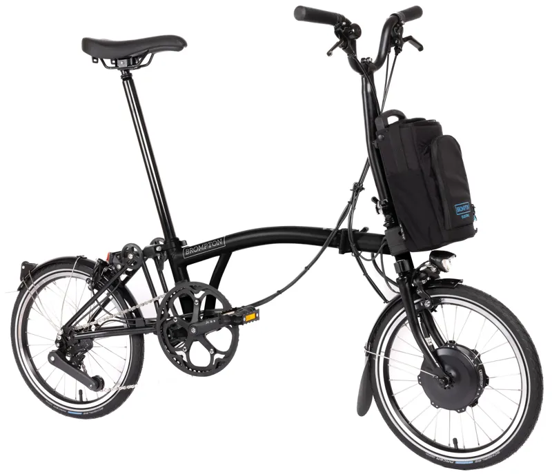 Brompton Electric C Line 4-Speed Folding Bike 2025 in Matt Black-1